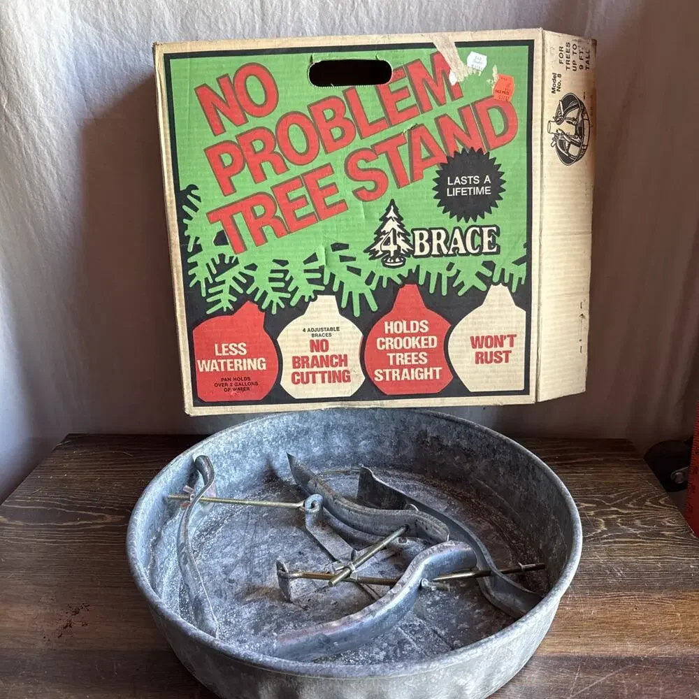 Gunnard Vintage 4 Brace #8 No Problem Christmas Tree Stand Up To 9’